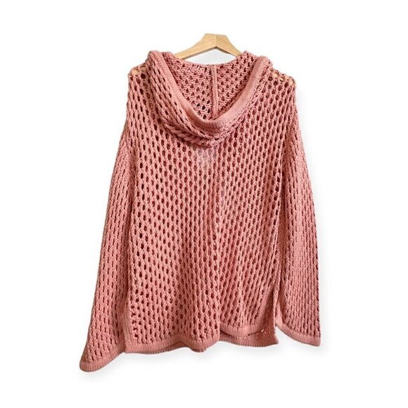 Misa Pink‎ Crochet Hoodie Sweater, Shamani Hoodie, Size  L, New with tag - Picture 4 of 12